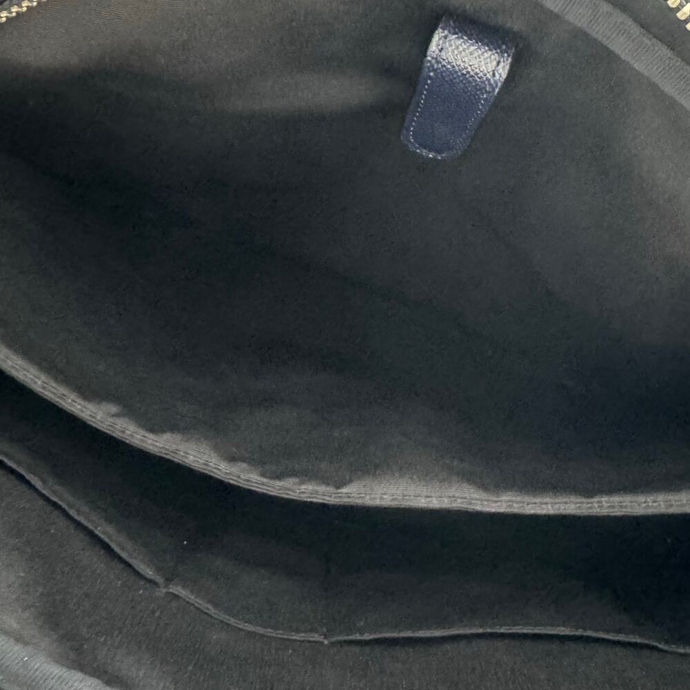 Coach Perry Slim Structured Briefcase Laptop Bag Blue Crossgrain Leather F59057 - Picture 15 of 16